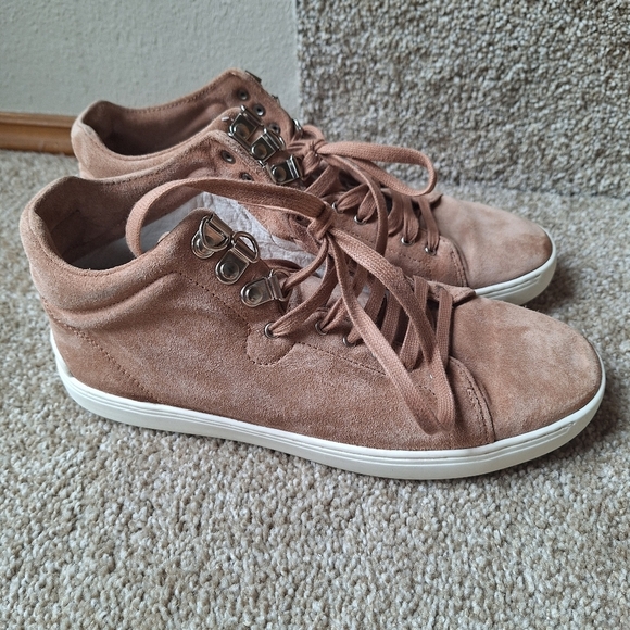 Rag & Bone Womens Kent Mid Top Tan Suede Sneakers Lace Up Size 36.5 (6.5) - Picture 3 of 9